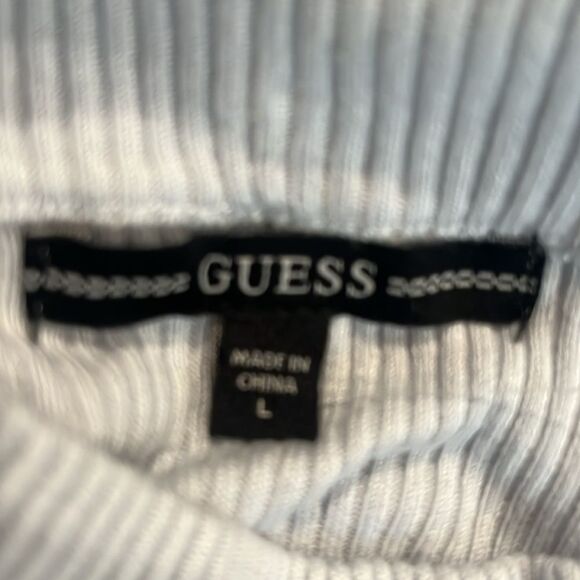 Guess Blue Fitted Sweatshirt with Mandarin Collar - Picture 6 of 6